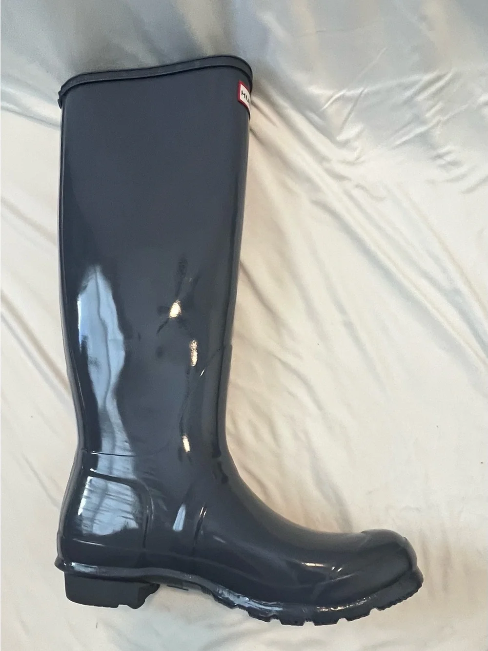 Hunter Glossy Charcoal Tall Rain Boots